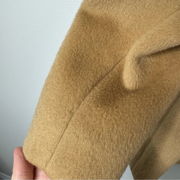 Vintage 1970s Pendleton Camel Brown Virgin Wool Longline Coat and Skirt Set - Picture 8 of 16
